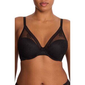 🆕NATORI Love Lace Back Smoothing T-Shirt Bra 36DD #731351 Black